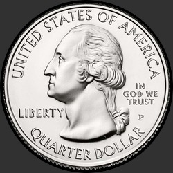 аверс 25¢ (quarter) 2012 "하와이 화산 국립 공원 / P"