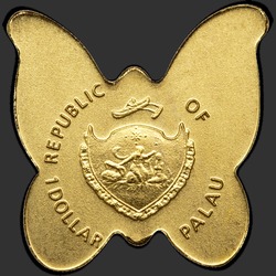 аверс 1$ (buck) 2011 "Золотая бабочка"