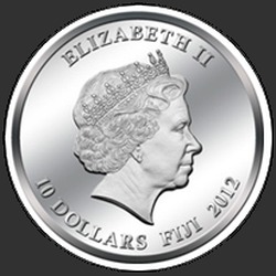 аверс 10 dolarů 2012 "Виктор Цой"