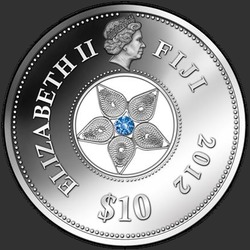 аверс 10 dollars 2012 "Филигранность драгоценных камней"