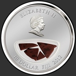 аверс 10 dolarjev 2012 "Метеорит Бренхам"