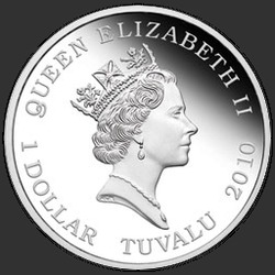 аверс 1$ (buck) 2010 "Восточная коричневая змея"