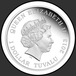 аверс 1$ (бак) 2013 "Трёхглавый дракон"