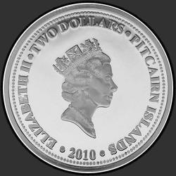 аверс $ 2 2010 "Корабль Баунти"