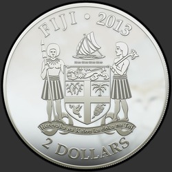 аверс $ 2 2013 "Кошка Бархатная Песчаная"