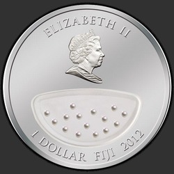 аверс 1$ (бак) 2012 "Белая жемчужина. Рыба"