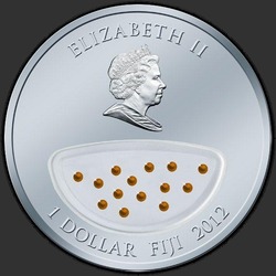 аверс 1$ (бак) 2012 "Золото. Тигр"