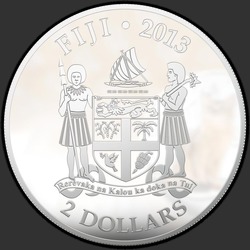 аверс $ 2 2013 "Кошка Сомалийская"