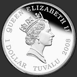 аверс 1$ (бак) 2008 "Рождественская ёлка"