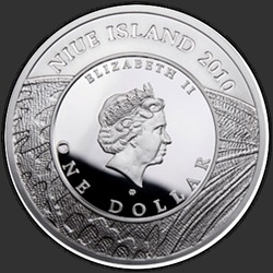 аверс 1$ (бак) 2010 "Бабочка Аполлон"