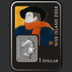 аверс 1$ (бак) 2008 "Тулуз Лотрек"