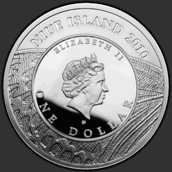 аверс 1$ (бак) 2011 "Бабочка Махаон"