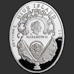 аверс $ 2 2011 "Яйцо Фаберже. Анютины глазки"