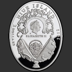аверс $ 2 2012 "Яйцо Фаберже Лавровое дерево"