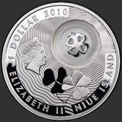 аверс 1$ (бак) 2010 "Четырехлистный клевер"
