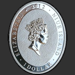 аверс 1$ (бак) 2012 "Год дракона Космос"