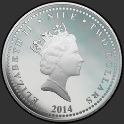 аверс $ 2 2014 "Год Лошади"