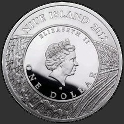 аверс 1$ (buck) 2012 "Бабочка Орнитоптера"