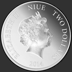аверс $ 2 2014 "Год лошади"