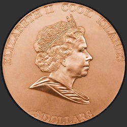 аверс 5 Долларов 2009 "400-летие начала изучения Марса. Метеорит с Марса"