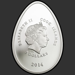 аверс 5 dollars 2014 "Белое яйцо"
