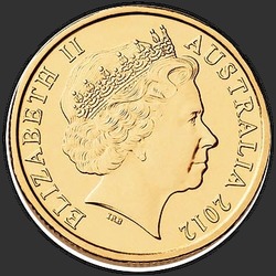 аверс 1$ (бак) 2012 "Год дракона (Ал. Бронза)"
