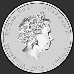 аверс 1$ (buck) 2012 "Год Дракона"