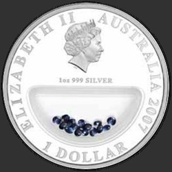 аверс 1$ (buck) 2007 "Сапфиры"