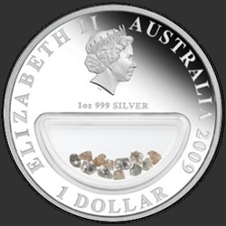 аверс 1$ (buck) 2009 "Алмазы"