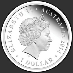 аверс 1$ (buck) 2014 "Банджо Петерсон"