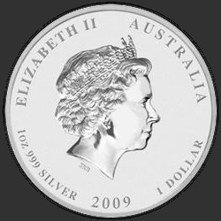 аверс 1$ (бак) 2009 "Год Быка"