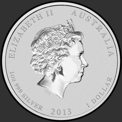 аверс 1$ (buck) 2013 "Год Змеи"