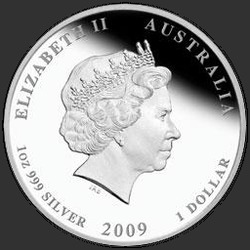 аверс 1$ (бак) 2009 "Год Быка"