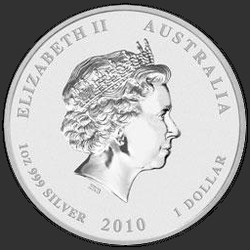 аверс 1$ (buck) 2010 "Год Тигра"