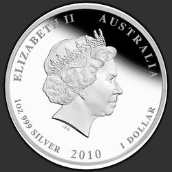 аверс 1$ (buck) 2010 "Год Тигра"