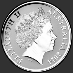 аверс 1$ (бак) 2014 "Крокодил Грехем"