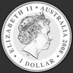аверс 1$ (бак) 2008 "Коала с детенышем"