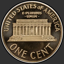 реверс 1¢ (пенни) 1963 "USA - 1 Cent / 1963 - Proof"