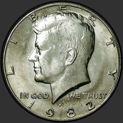 аверс 50¢ (half) 1982 "USA - 50 centů (půldolar) / 1982 - P"