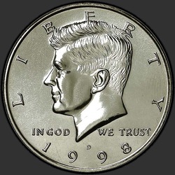 аверс 50¢ (half) 1998 "USA - 50 centů (půldolar) / 1998 - D"
