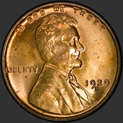 аверс 1¢ (penny) 1929 "ZDA - 1 Cent / 1929 - S"