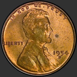аверс 1¢ (penny) 1954 "미국 - 1 센트 / 1954 - D"