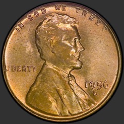 аверс 1¢ (penny) 1956 "ZDA - 1 Cent / 1956 - D"
