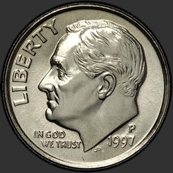 аверс 10¢ (dime) 1997 "USA - Dime / 1997 - P"