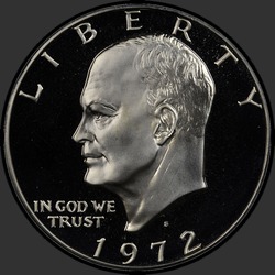 аверс 1$ (buck) 1972 "USA - 1 Dollar / 1972 - Silver Pr"