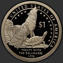 реверс 1$ (buck) 2013 "USA - 1 Dollar / 2013 - {"_":"S"}"