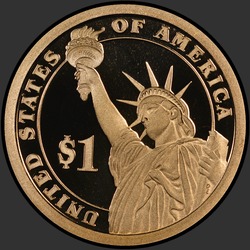 реверс 1$ (buck) 2007 "USA - 1 Dollar / 2007 - {"_":"S"}"
