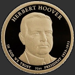 аверс 1$ (бак) 2014 "USA - 1 Dollar / 2014 - {"_":"S"}"