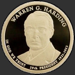 аверс 1$ (бак) 2014 "USA - 1 Dollar / 2014 - {"_":"S"}"