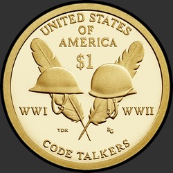 реверс 1$ (buck) 2016 "USA - 1 Dollar / 2016 -Code Talkers / S"